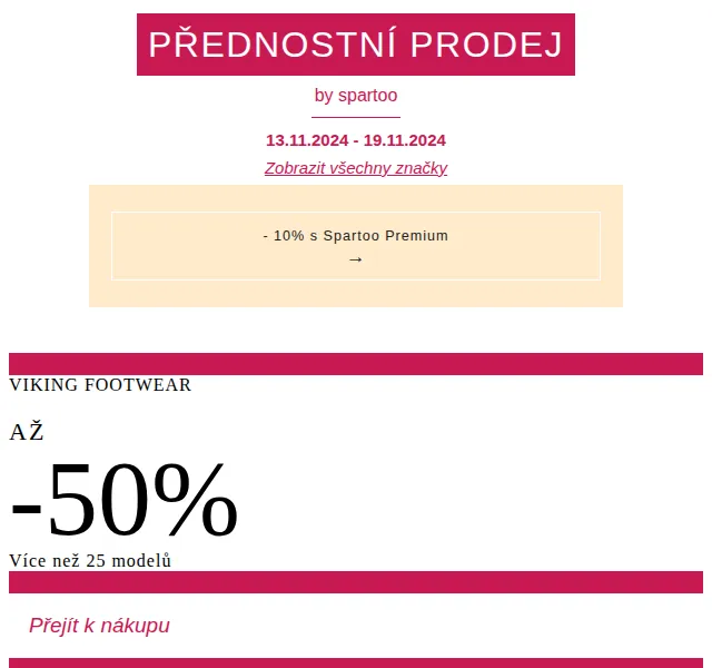 Spartoo: Až -50 % na VIKING FOOTWEAR, Lee, Kangaroos – červen 2026 | Nuslet.cz
