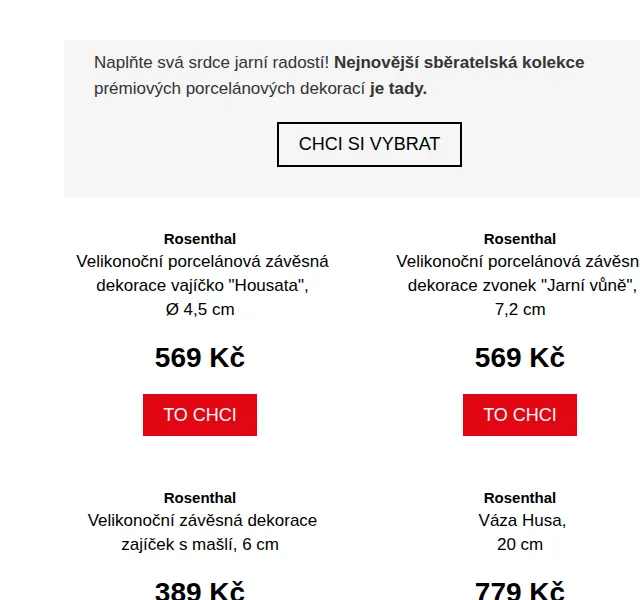 Potten & Pannen: Velikonoční dekorace Rosenthal – červen 2026 | Nuslet.cz