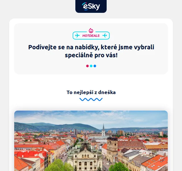 eSky.cz: Letenky do Košic od 734 Kč – červenec 2026 | Nuslet.cz