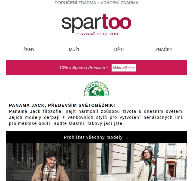 Spartoo: Doručení zdarma Panama Jack, Puma, New Balance – červen 2026 | Nuslet.cz