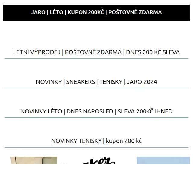 Eliteshoes: Letní výprodej – sleva 200 Kč + poštovné zdarma – červen 2026 | Nuslet.cz