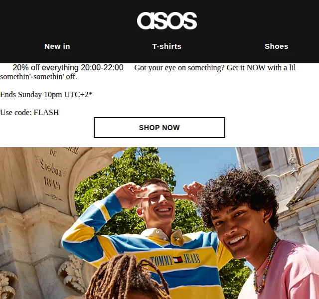 ASOS: 20% sleva na vše 20:00-22:00 – červen 2026 | Nuslet.cz