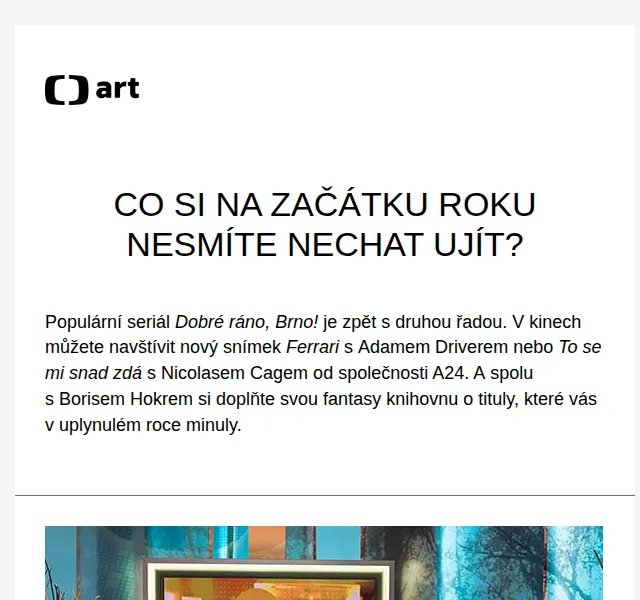 Web ČT art: Dobré ráno, Brno! a Ferrari – červen 2026 | Nuslet.cz
