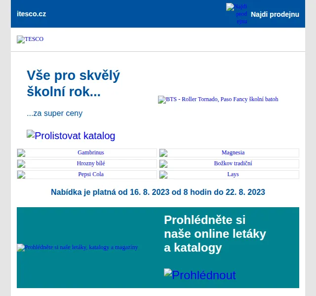 Tesco: Školní katalog se slevami – červenec 2026 | Nuslet.cz
