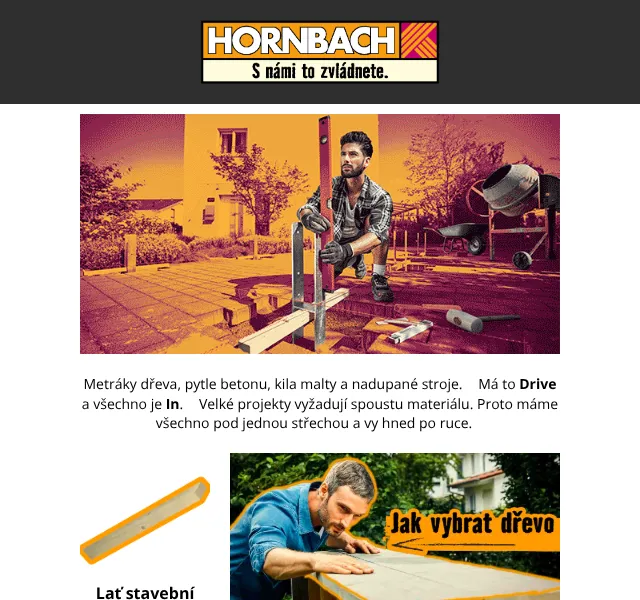 HORNBACH: Stavební materiál a nářadí – srpen 2026