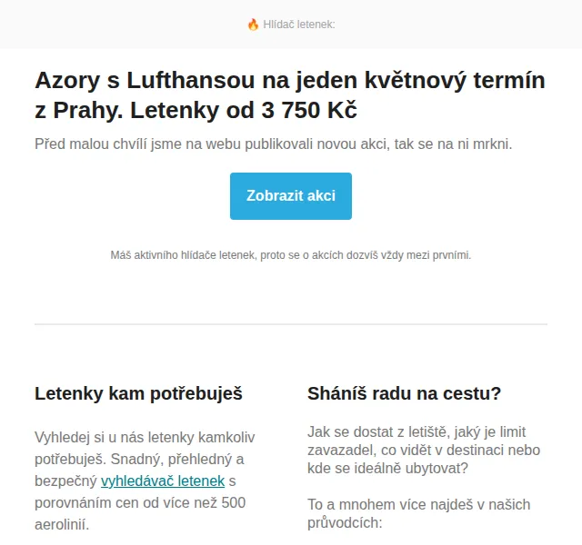 Cestujlevne.com: Azory s Lufthansou z Prahy od 3 750 Kč – červen 2026 | Nuslet.cz