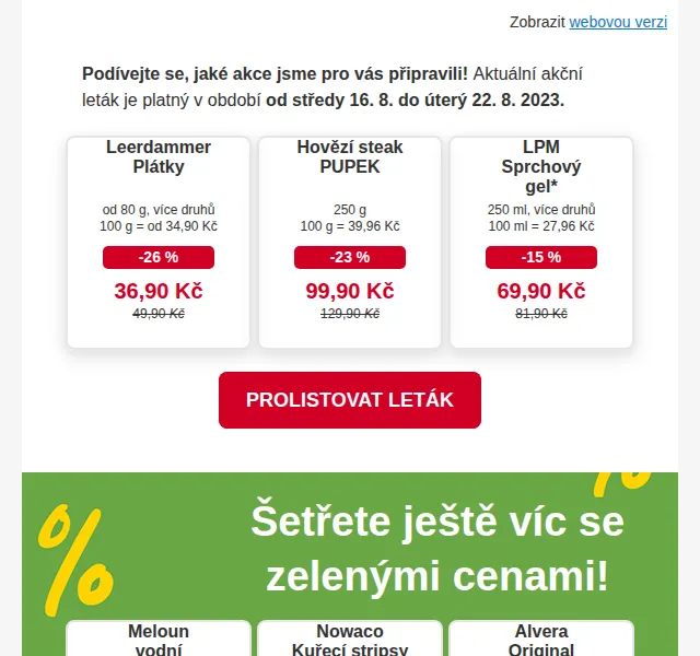 Billa: Slevy až 63 % na Carte d'Or a další – srpen 2026 | Nuslet.cz