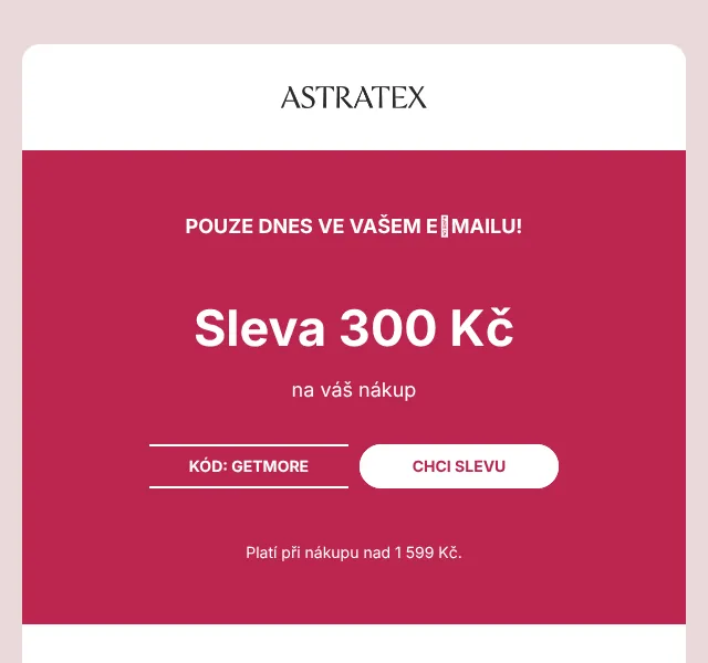 Astratex.cz: Výprodej až 60 % + 15 % sleva – červen 2026
