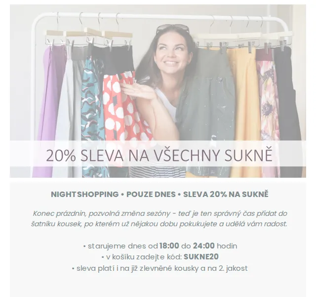 Black Mountain: sleva 20 % na sukně – Nightshopping – červen 2026 | Nuslet.cz