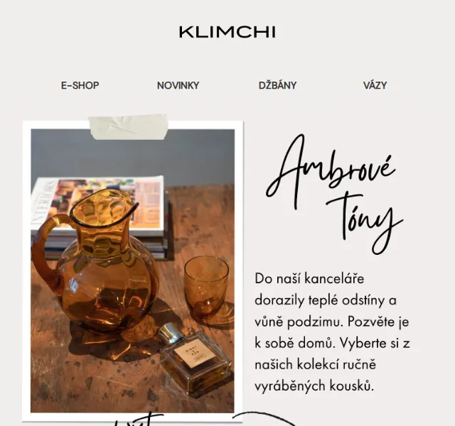 KLIMCHI: Amber džbán za 2290 Kč – červen 2026 | Nuslet.cz