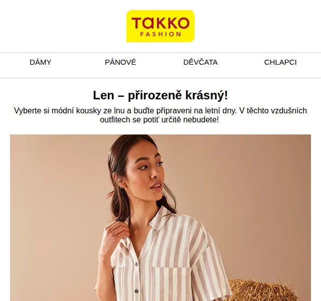 Takko Fashion: Letní lněné outfity od 349 Kč – červen 2026 | Nuslet.cz