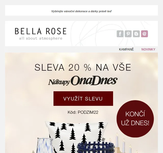 Bella Rose: Sleva 20 % na vše – prosinec 2026 | Nuslet.cz