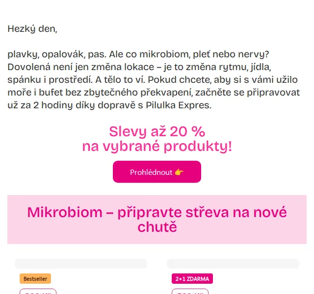 Pilulka.cz: Slevy až 20 % na letní zdraví – červenec 2026 | Nuslet.cz