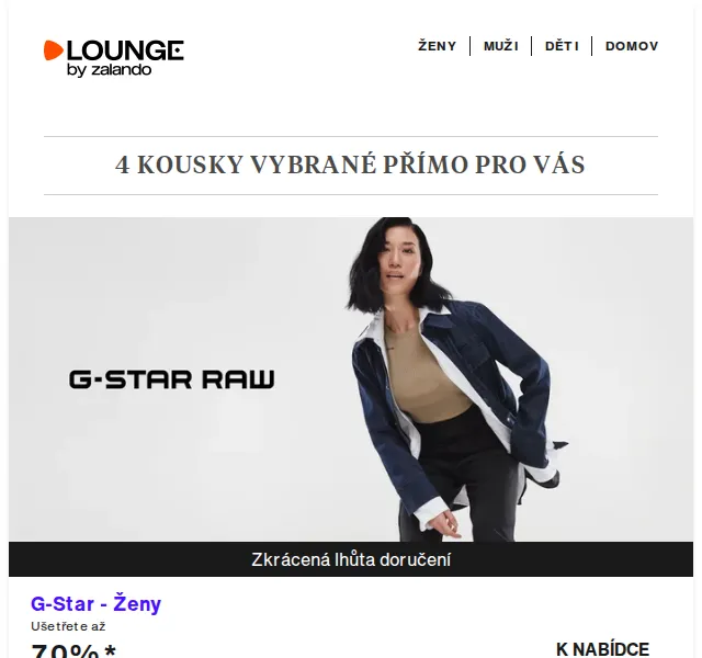 Lounge by Zalando: G-Star, Reebok, Roxy se slevou až 75 % – červenec 2026 | Nuslet.cz