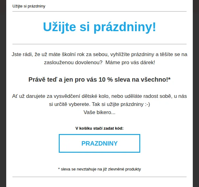czbikero: 10% sleva na vše – červenec 2022 | Nuslet.cz