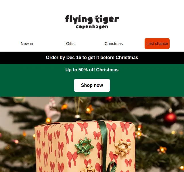 Flying Tiger Copenhagen: Vánoce s 50% slevou – červen 2026 | Nuslet.cz