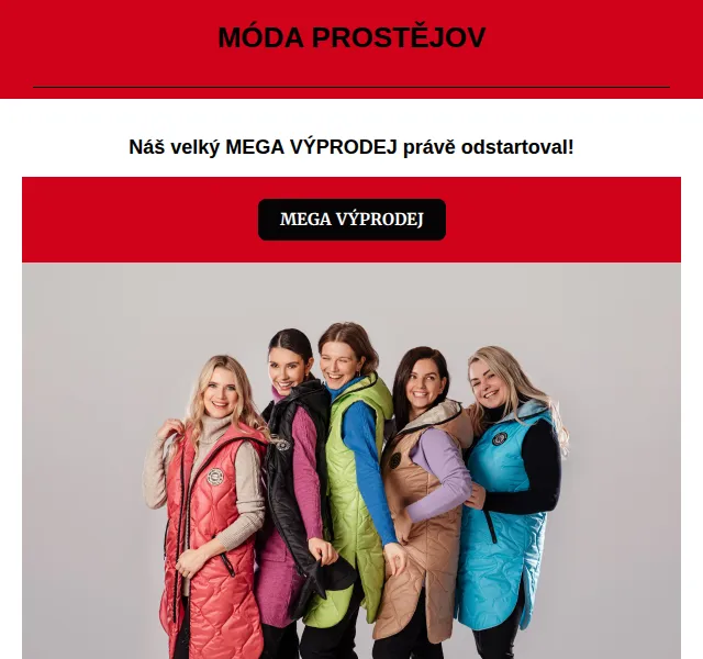 Móda Prostějov: Mega výprodej podzim/zima – červen 2026 | Nuslet.cz