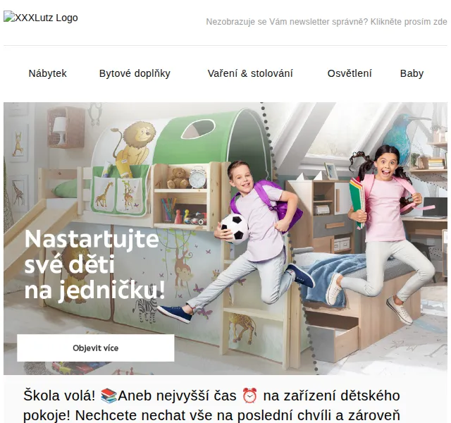 XXXLutz: Školní nábytek se slevou 10-33 % – červen 2026 | Nuslet.cz