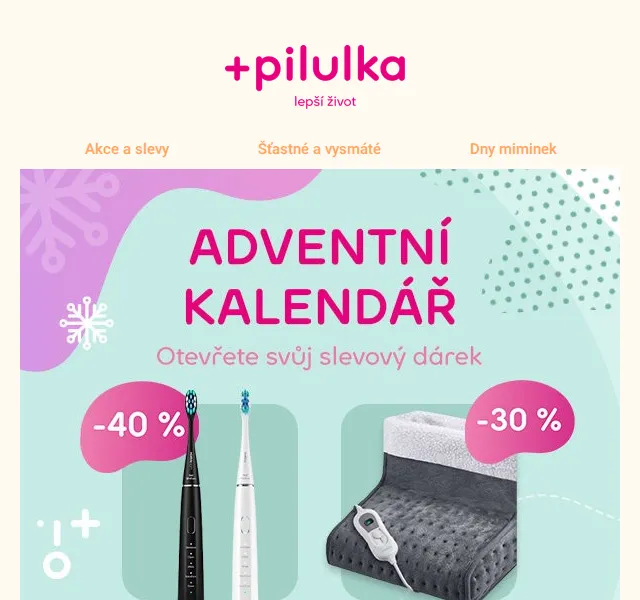 Pilulka.cz: Adventní kalendář se slevami až 40 % – červen 2026 | Nuslet.cz