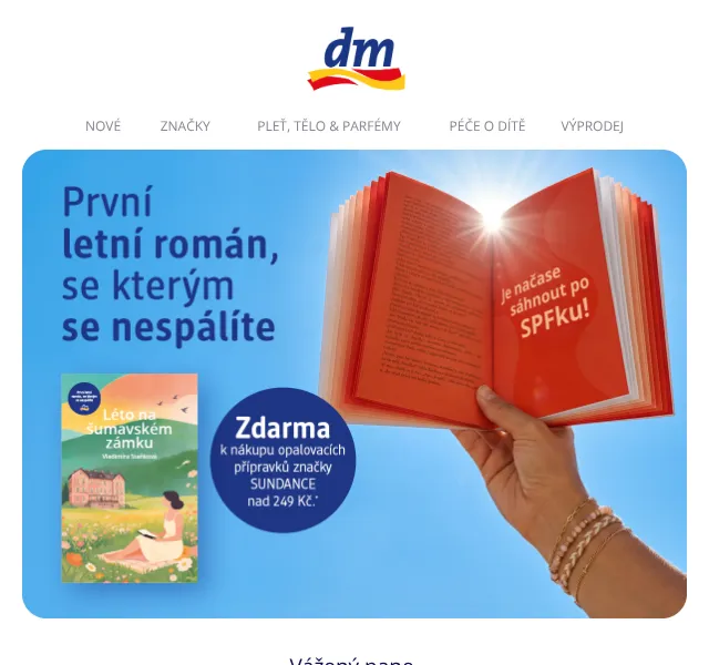 dm Drogerie: Sundance sleva + kniha zdarma – červen 2026