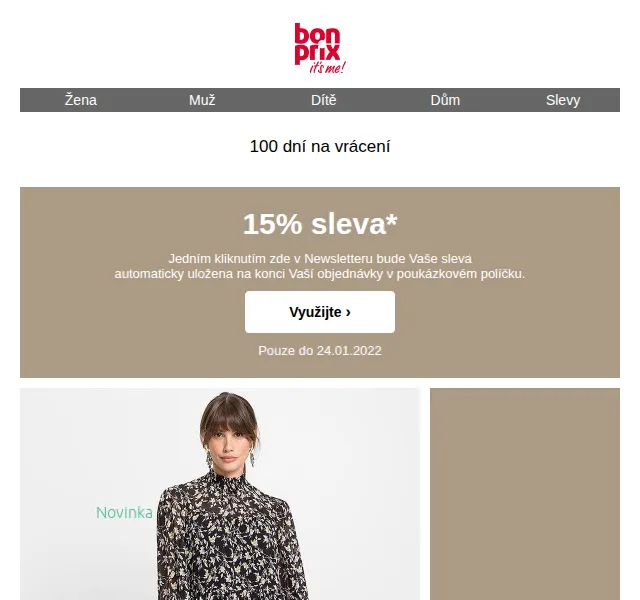 bonprix: 15% sleva na oblíbené kousky – leden 2026 | Nuslet.cz