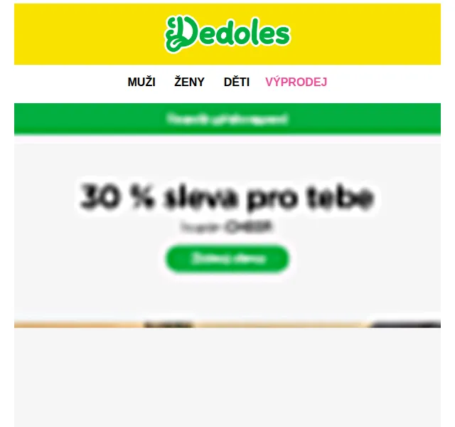 Dedoles: 30% sleva na vše s kódem CHEER – červen 2026 | Nuslet.cz