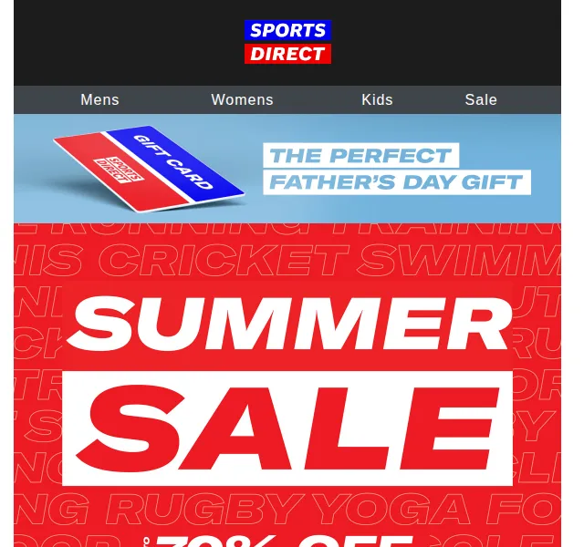 Sportsdirect: až 70% sleva na letní výprodej – červen 2026 | Nuslet.cz