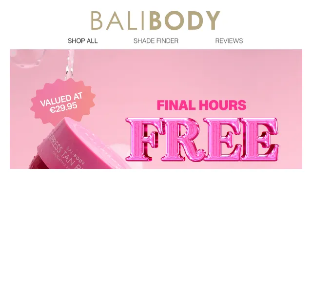 Bali Body: Dárek Express Tan Remover zdarma k nákupu nad €59 – červen 2026 | Nuslet.cz
