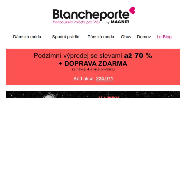 Blancheporte: Black Days až -70 % – červen 2026 | Nuslet.cz