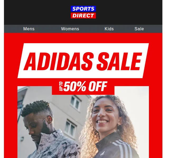 Sportsdirect.com: adidas až 50 % sleva – červen 2026 | Nuslet.cz