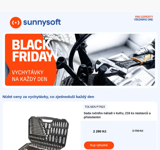 Sunnysoft: nářadí Tolsen a projektor Wanbo – červen 2026 | Nuslet.cz