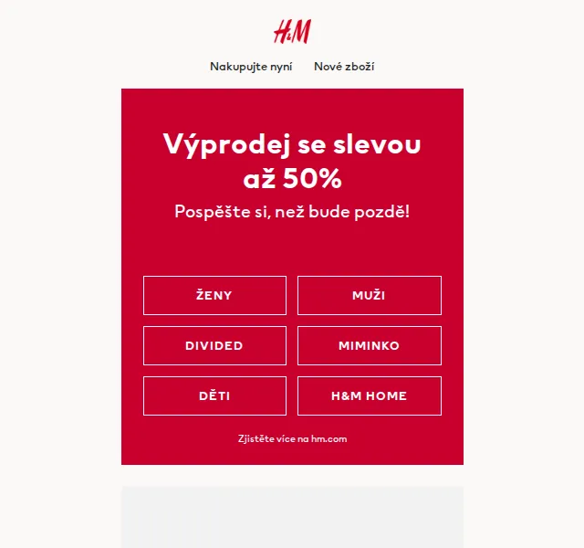 H&M Fashion: Výprodej až 50 % – červenec 2026 | Nuslet.cz