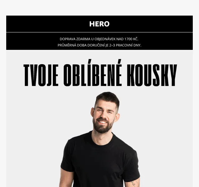 HERO: trička sleva až 55 % – říjen 2026