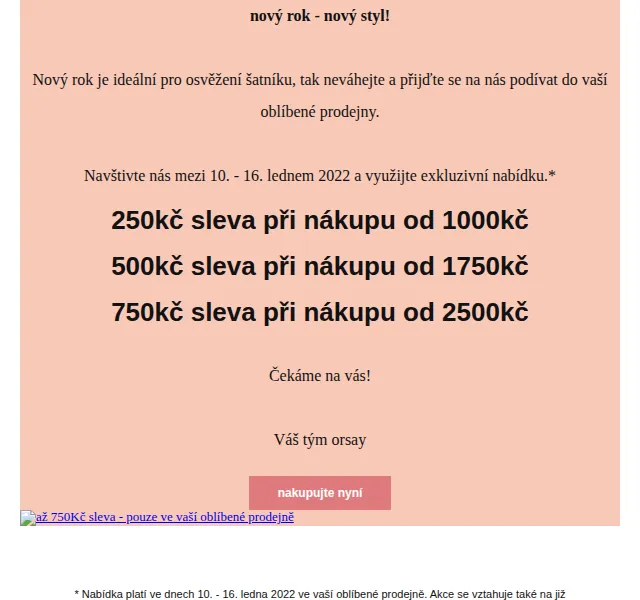 orsay slevy: až 750 Kč sleva – leden 2022 | Nuslet.cz