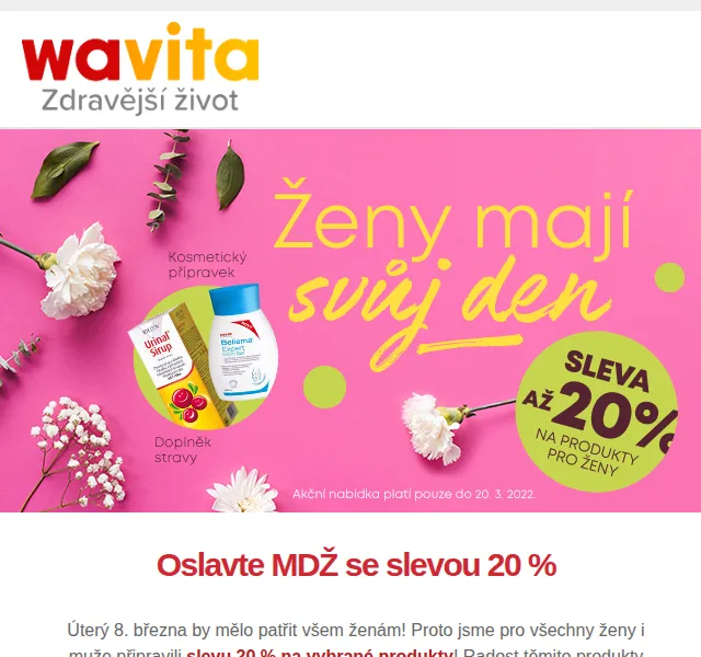 Wavita: Sleva až 20 % na vlasy a klouby – březen 2026 | Nuslet.cz