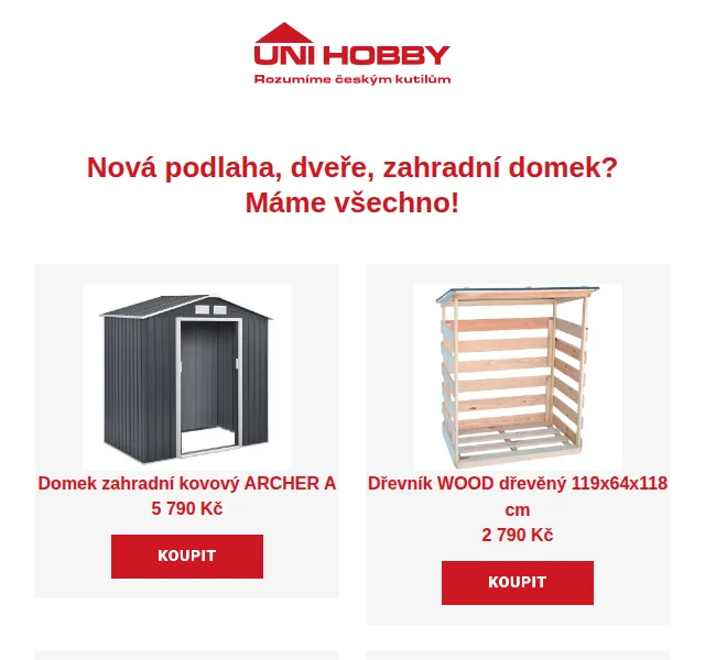 UNI HOBBY: Leták s podlahami a dveřmi – srpen 2026 | Nuslet.cz