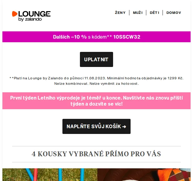 Lounge by Zalando: sleva až 75 % + 10 % s kódem – červen 2026 | Nuslet.cz