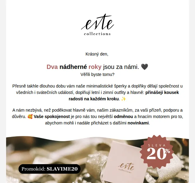 este collections: Narozeninová sleva 20 % – červen 2026 | Nuslet.cz
