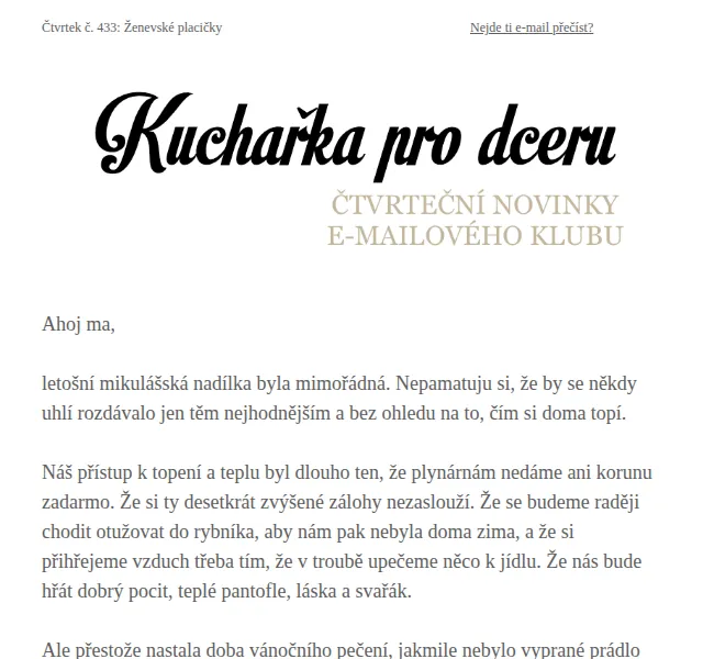 Florentýna - Kuchařka pro dceru: Ženevské placičky – červen 2026 | Nuslet.cz