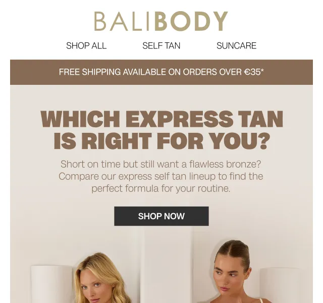 Bali Body: Express Tan Guide – duben 2026 | Nuslet.cz
