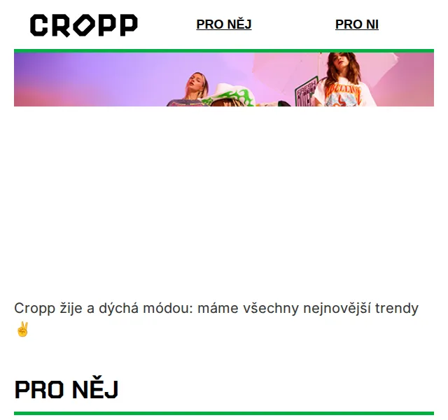 Cropp: radikální změna šatníku – červen 2026 | Nuslet.cz