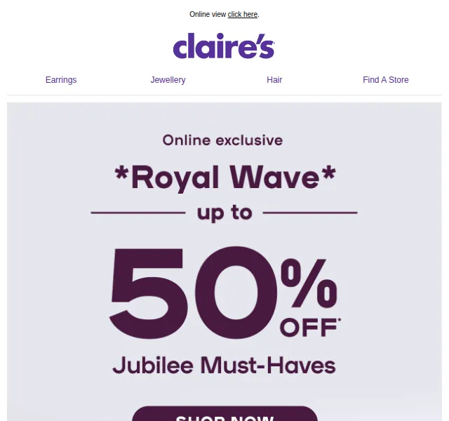 Claire's: Až 50% slevu na šperky a doplňky – červen 2026 | Nuslet.cz
