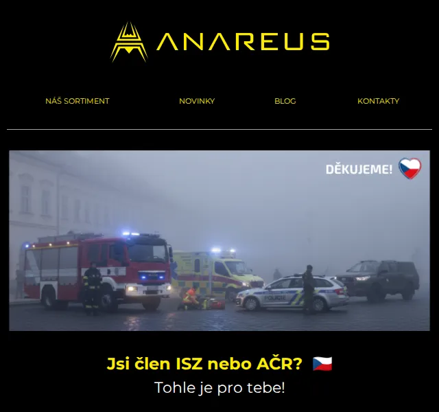 ANAREUS: 10% sleva pro IZS a AČR – červen 2026 | Nuslet.cz