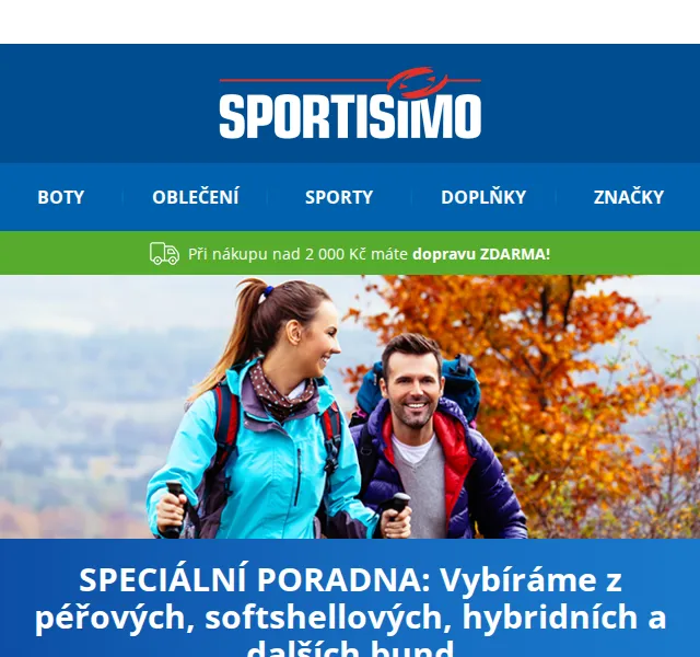 Sportisimo.cz: Speciál k bundám – Péřové, softshellové, hybridní – červen 2026 | Nuslet.cz