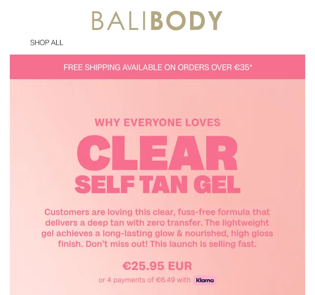 Bali Body: Clear Self Tan Gel – červen 2026 | Nuslet.cz