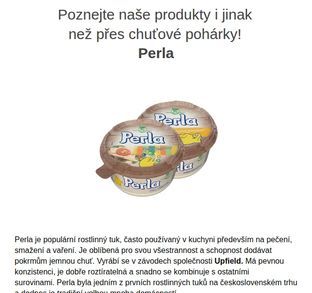 Váš HRUŠKA tým: Perla rostlinný tuk – červenec 2026 | Nuslet.cz