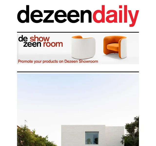 Dezeen Daily: Novinky z architektury a designu – červen 2026 | Nuslet.cz