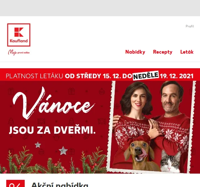 Kaufland: Vánoční slevy až 53 % – chipsy, maso, alkohol – prosinec 2021 | Nuslet.cz