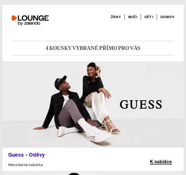Lounge by Zalando: Guess, GAP, Converse se slevou až 75 % – červenec 2026 | Nuslet.cz