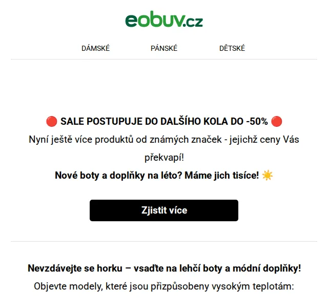 eobuv.cz: Letní výprodej do -50 % – červen 2026 | Nuslet.cz